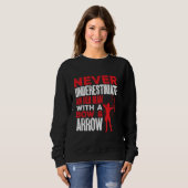 Archer Een oud Man met een boog & pijl boogschiete Trui (Voorkant volledig)