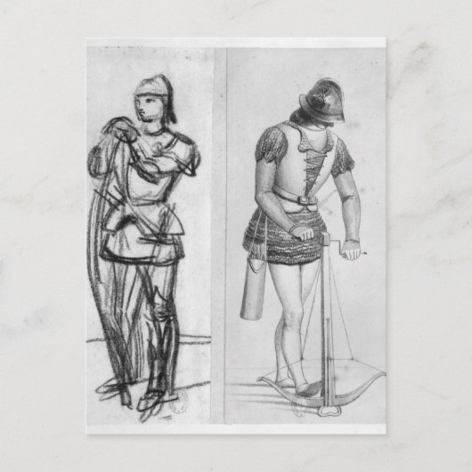 Archer en crossbowman briefkaart (Voorkant)