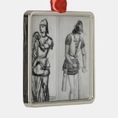 Archer en crossbowman metalen ornament (Rechts)