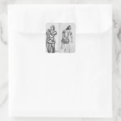 Archer en crossbowman vierkante sticker (Tas)