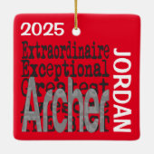 Archer Extraordinaire CUSTOM Keramisch Ornament (Achterkant)
