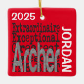 Archer Extraordinaire CUSTOM Keramisch Ornament (Voorkant)