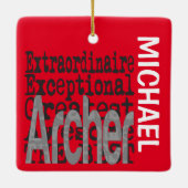 Archer Extraordinaire CUSTOM Keramisch Ornament (Achterkant)