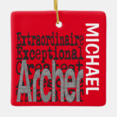 Archer Extraordinaire CUSTOM Keramisch Ornament (Voorkant)