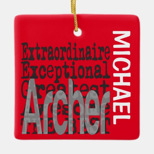 Archer Extraordinaire CUSTOM Keramisch Ornament (Voorkant)