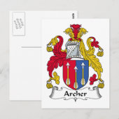 Archer Family Crest Briefkaart (Voorkant / Achterkant)