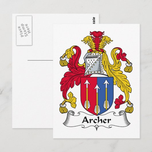 Archer Family Crest Briefkaart (Voorkant / Achterkant)
