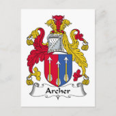 Archer Family Crest Briefkaart (Voorkant)
