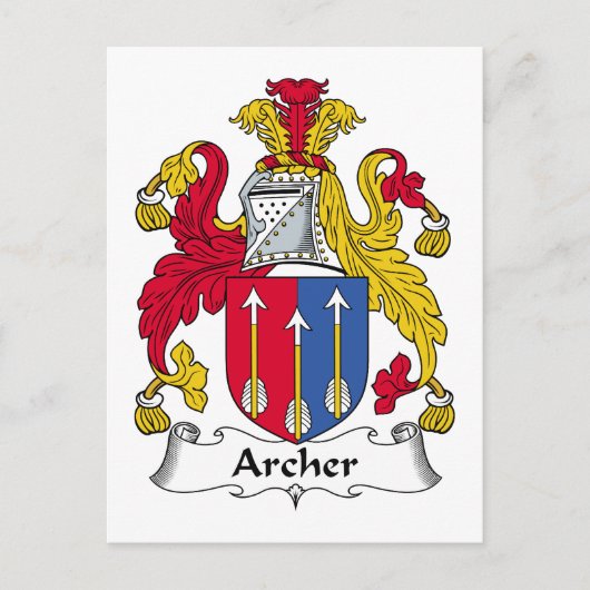 Archer Family Crest Briefkaart (Voorkant)