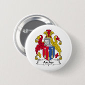 Archer Family Crest Ronde Button 5,7 Cm (Voorkant /achterkant)