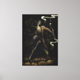 Archer full body with steampunk style canvas afdruk