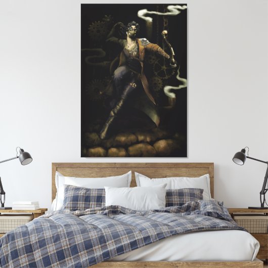 Archer full body with steampunk style canvas afdruk (Insitu (Slaapkamer))