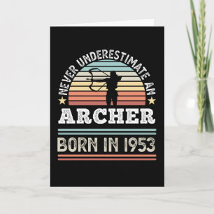 Archer, geboren in 1953 70th Birthday Archery Gift Kaart