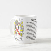 Archer, Geschiedenis, Betekenis en de Mok Crest (Voorkant links)