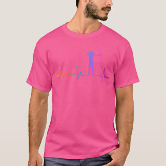 Archer Girl Heartbeat Pulse Regenboog T-shirt