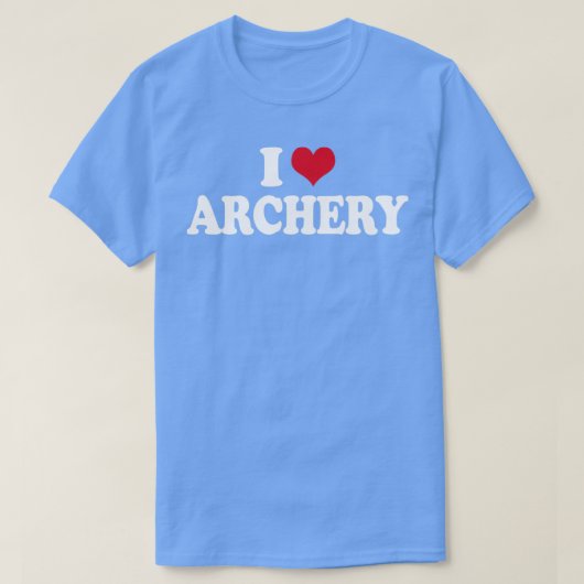 Archer I Love Archery Bow and Arrow T-shirt (Design voorkant)