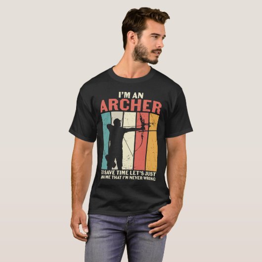 Archer Laten we aannemen dat ik nooit verkeerd ben T-shirt (Voorkant volledig)