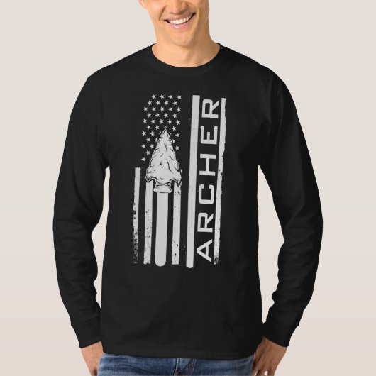 Archer Love with American Flag T-shirt (Voorkant)