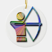 Archer met Bow en Pijl Keramisch Ornament (Voorkant)