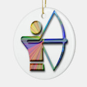 Archer met Bow en Pijl Keramisch Ornament (Links)