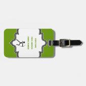 Archer met zijn boog zwarte, groene boogvormer bagagelabel (Voorkant horizontaal)