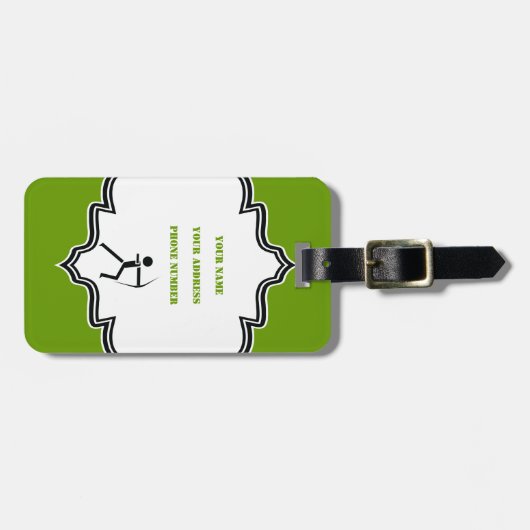 Archer met zijn boog zwarte, groene boogvormer bagagelabel (Voorkant horizontaal)