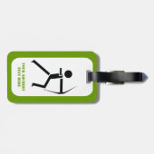 Archer met zijn boog zwarte, groene boogvormer bagagelabel (Achterkant horizontaal)