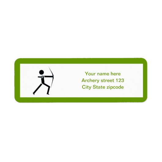 Archer met zijn boog zwarte, groene boogvormer etiket (Voorkant)