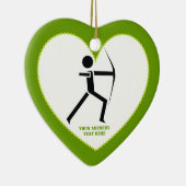 Archer met zijn boog zwarte, groene boogvormer keramisch ornament (Rechts)