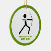 Archer met zijn boog zwarte, groene boogvormer keramisch ornament (Rechts)