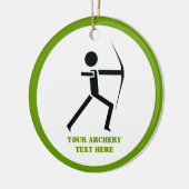 Archer met zijn boog zwarte, groene boogvormer keramisch ornament (Links)