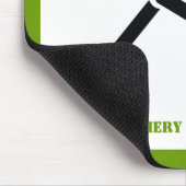 Archer met zijn boog zwarte, groene boogvormer muismat (Hoek)