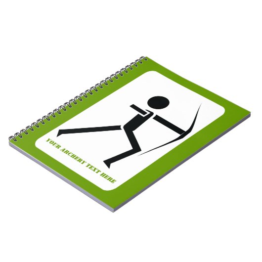 Archer met zijn boog zwarte, groene boogvormer notitieboek (Linkerzijde)
