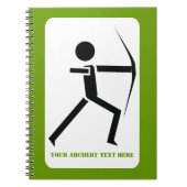 Archer met zijn boog zwarte, groene boogvormer notitieboek (Voorkant)