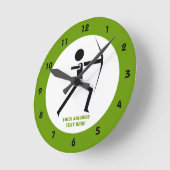 Archer met zijn boog zwarte, groene boogvormer ronde klok (Hoek)