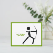 Archer met zijn boogzwarte, groene boogarchitectuu briefkaart (Staand voorkant)