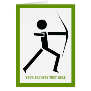 Archer met zijn boogzwarte, groene boogkaart
