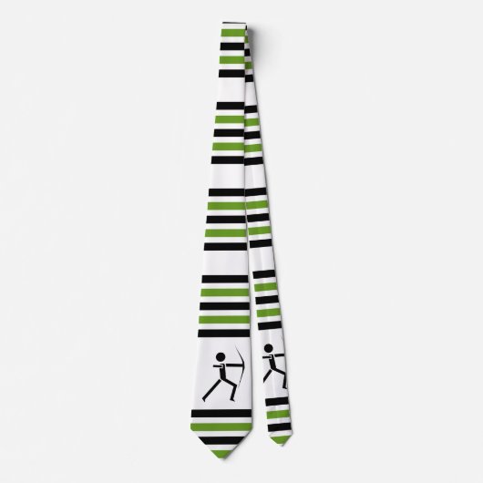 Archer met zijn boogzwarte, groene boogschieten, s stropdas (Voorkant)