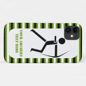 Archer met zijn boogzwarte, groene boogstrepen Case-Mate iPhone case (Achterkant (horizontaal))