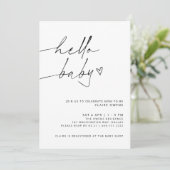 ARCHER Minimalist Baby shower Invitation Kaart (Staand voorkant)