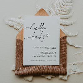 ARCHER Minimalist Baby shower Invitation Kaart