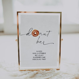 ARCHER Minimalist Donut Bar Sign Poster