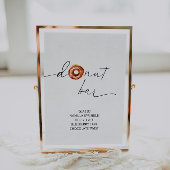 ARCHER Minimalist Donut Bar Sign Poster