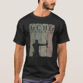 Archer Periodic Table Elements Bow Hunting Archery T-shirt (Voorkant)