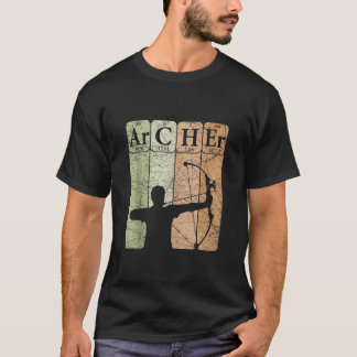Archer Periodic Table Elements Bow Hunting Archery T-shirt