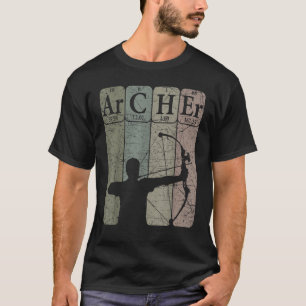 Archer Periodic Table Elements Bow Hunting Archery T-shirt