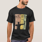 Archer Periodic Table Elements Bow Hunting Archery T-shirt (Voorkant)