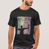 Archer Periodic Table Elements Bow Hunting Archery T-shirt (Voorkant)