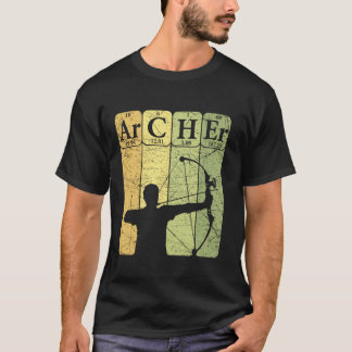 Archer Periodic Table Elements Bow Hunting Archery T-shirt