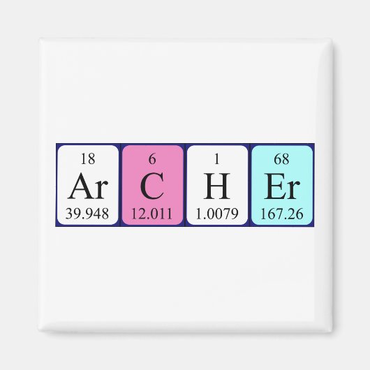Archer periodieke lijstnaam magneet (Voorkant)